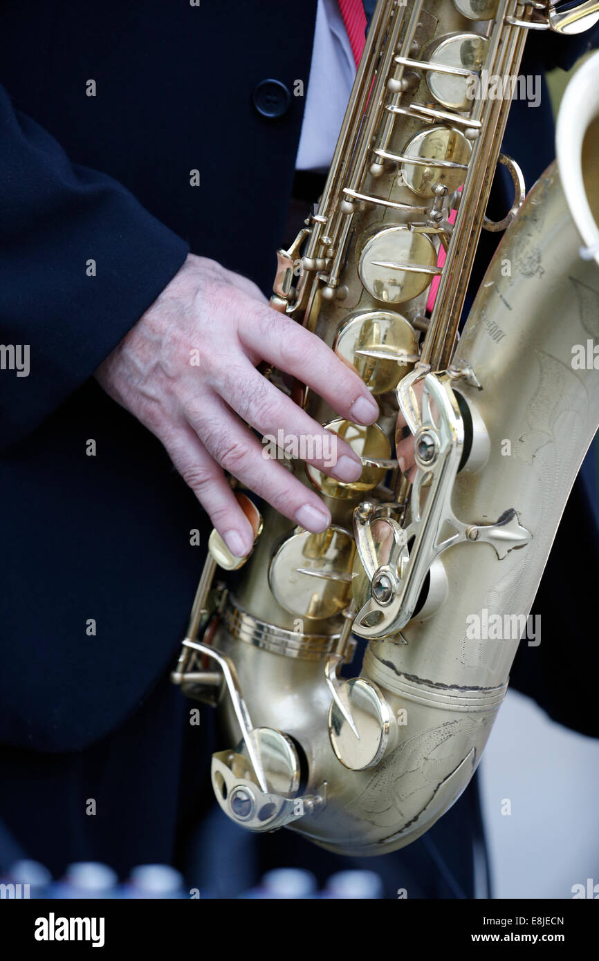 Saxophone player Stock Photo