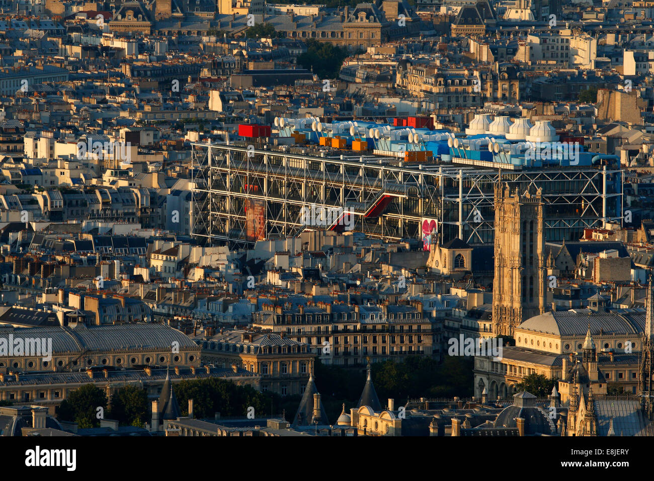 Paris city.  Centre Georges Pompidou. 4th arrondissement. Stock Photo