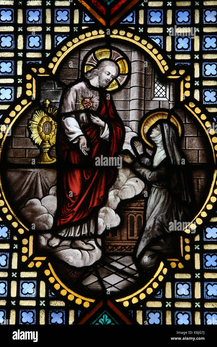 Jesus's heart and Sainte Marguerite Marie Alacoque Stock Photo Alamy