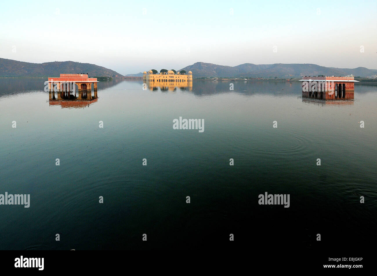 Lake and Palace on Amber road. Stock Photo