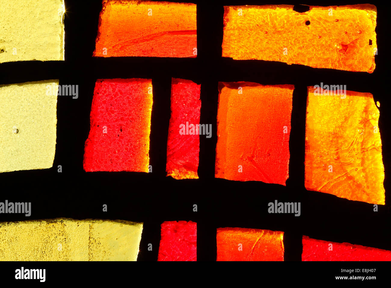 Modern stained-glass window. Stock Photo