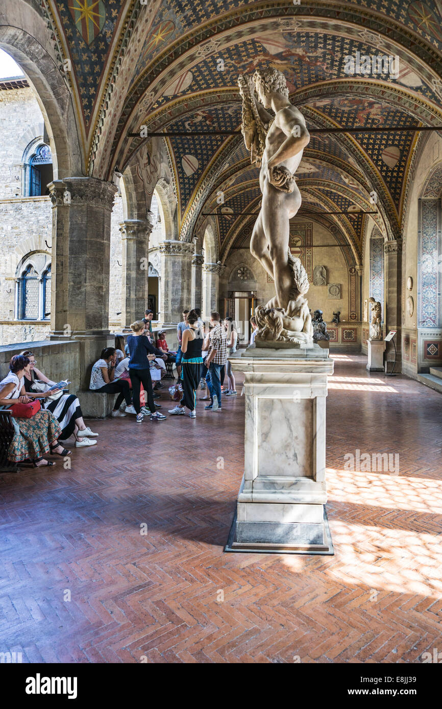 sculpture by Pietro Francavilla of Jason holding up golden fleece