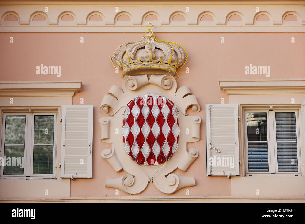 Coat of arms of Monaco Stock Photo - Alamy