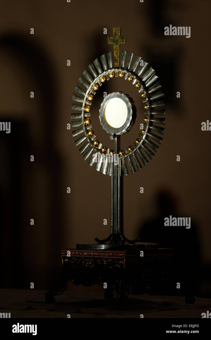 Eucharistic worship. Stock Photo
