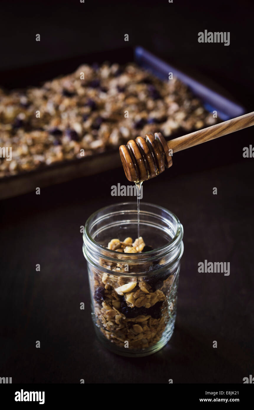 Granola in a jar Stock Photo Alamy