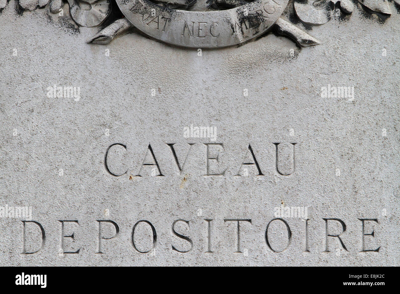 Depository vault. Pre Lachaise cemetery. Stock Photo