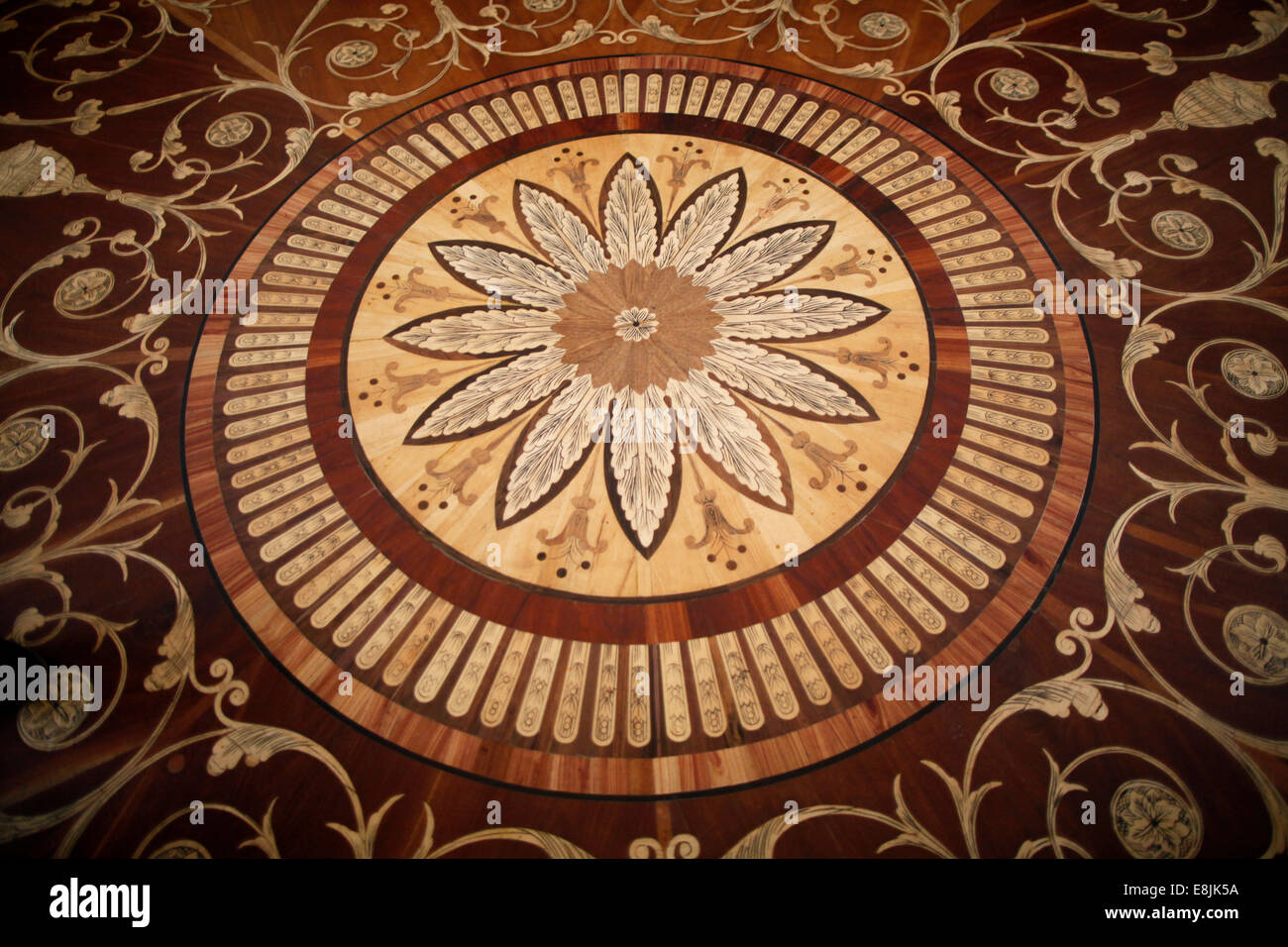 Hermitage Museum. Winter palace. Inlay floor Stock Photo