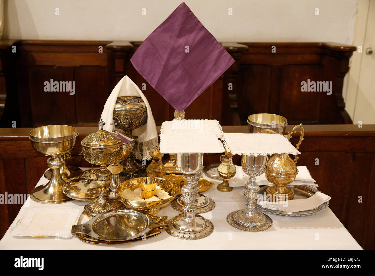 Maundy thursday celebration. Stock Photo