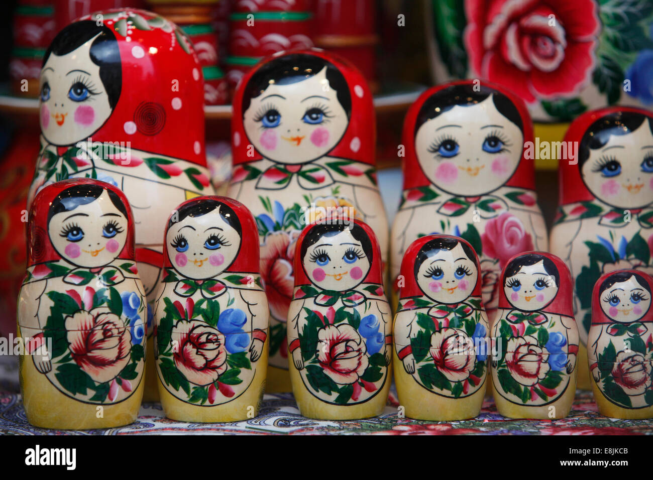 Matryoshka (babushka) dolls Stock Photo Alamy