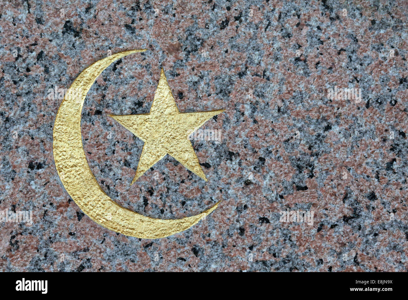 Muslim symbols on a tombstone Stock Photo - Alamy