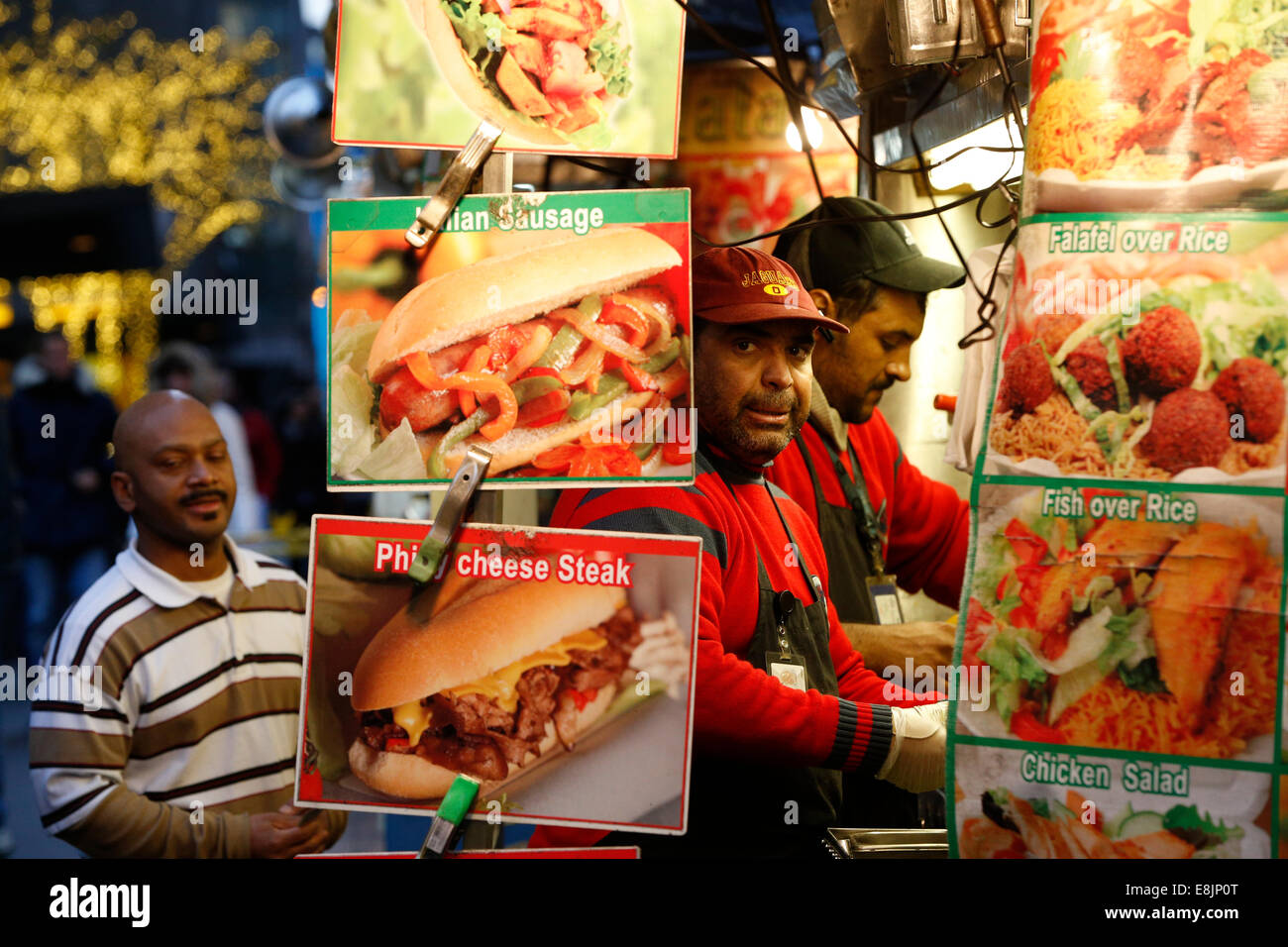 Hot dog vendor. Stock Photo