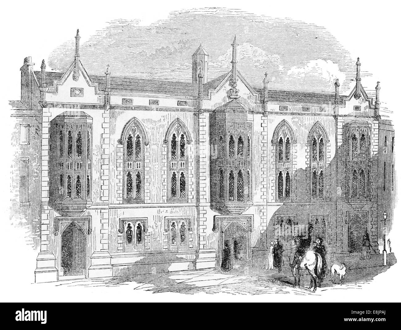 Queen's College School Birmingham circa 1880 Stock Photo