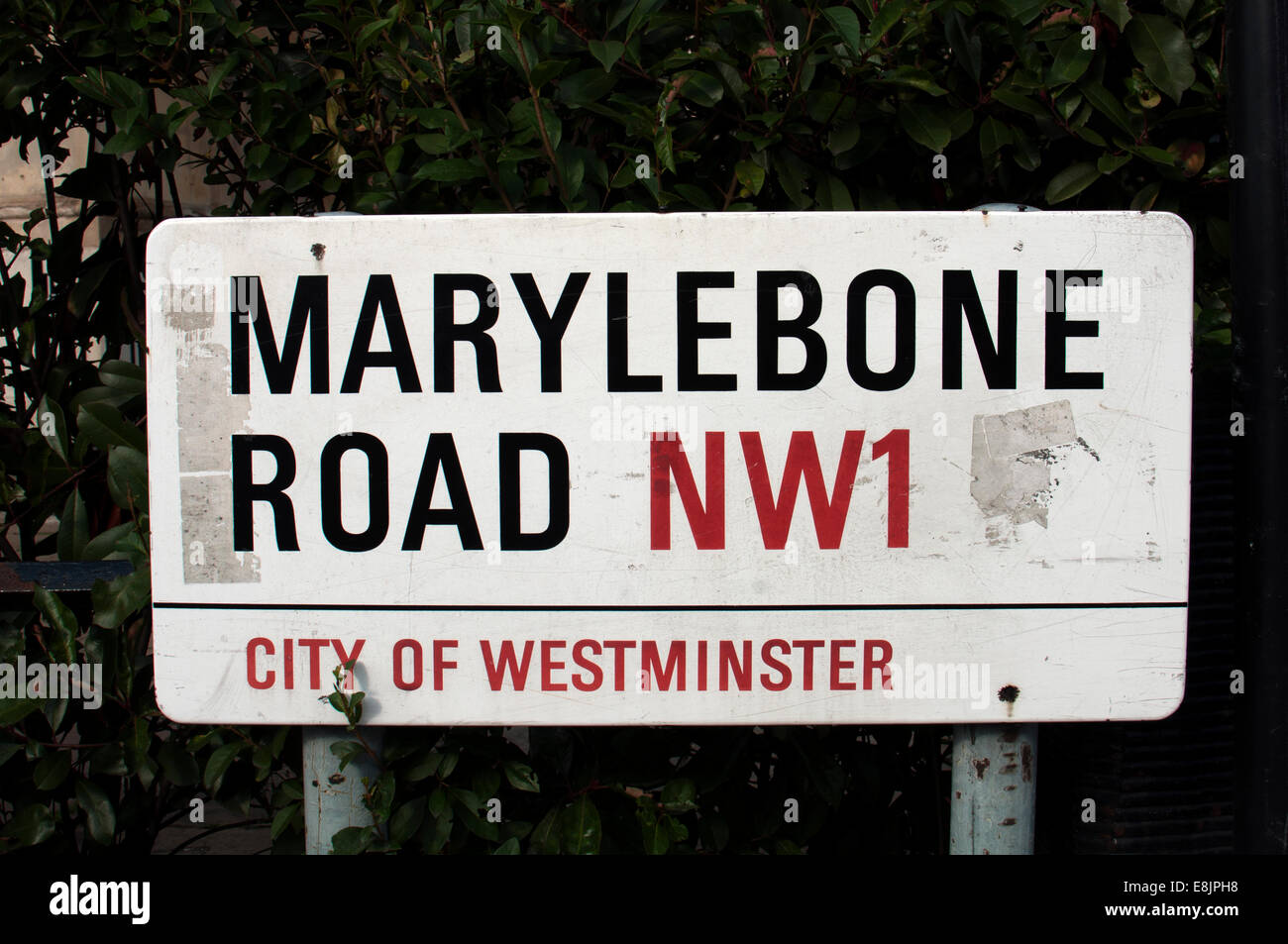 Marylebone Road NW1 sign, London, UK Stock Photo