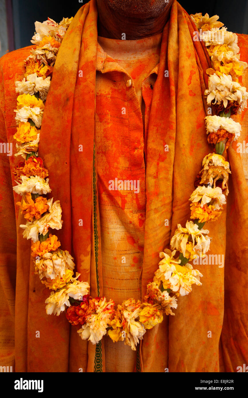 Hindu celebrating Holi festival Stock Photo