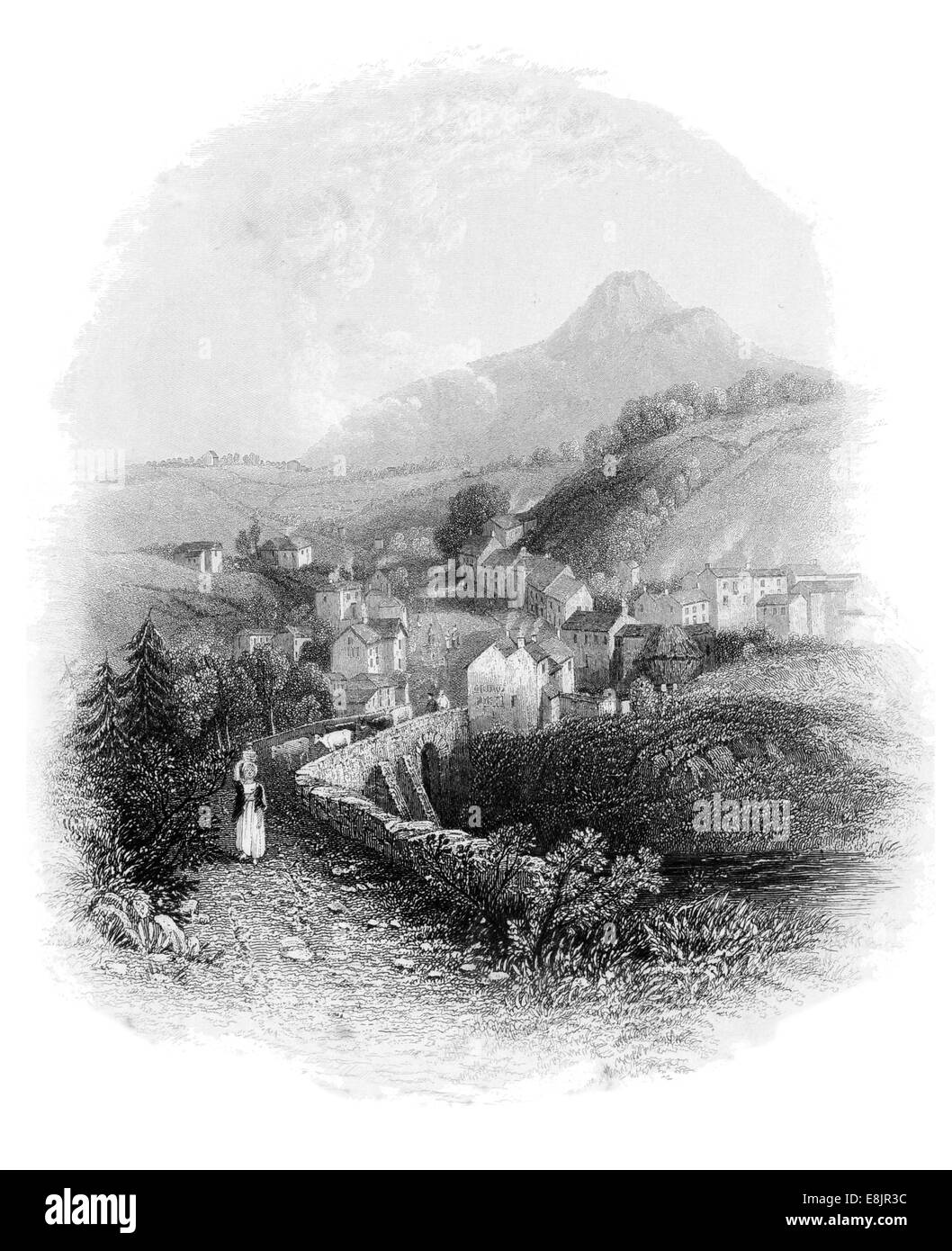 Enniskerry Annaskerry County Wicklow Ireland Eire Irish circa 1840 Stock Photo