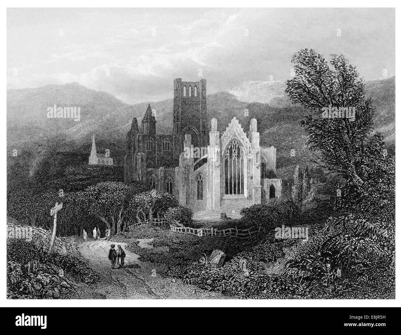 Melrose Abbey Roxburoshire ruined monastery of the Cistercian order in