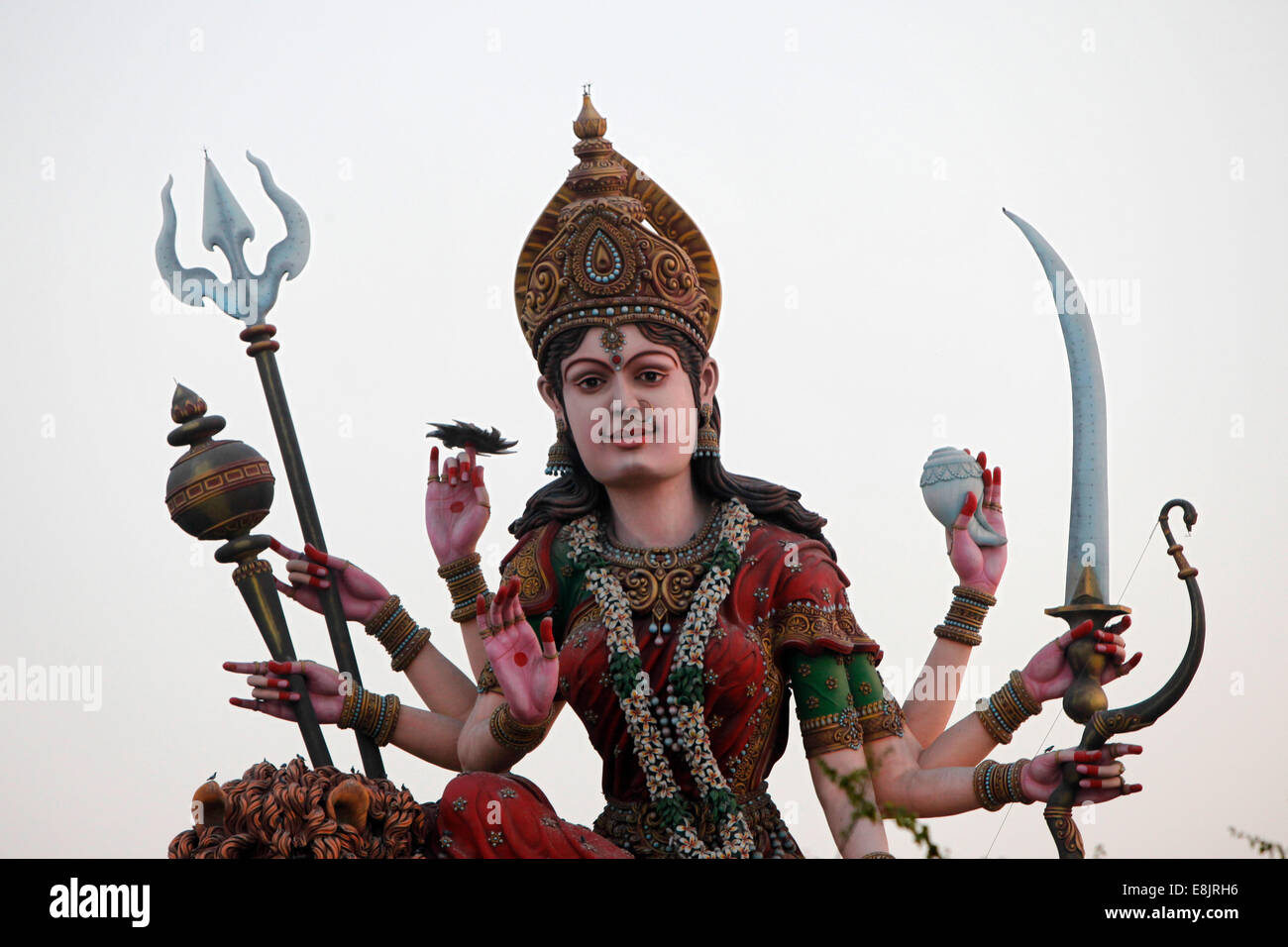 Giant statue of goddess Durga Stock Photo