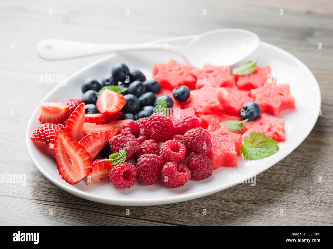 fresh fruits salad Stock Photo