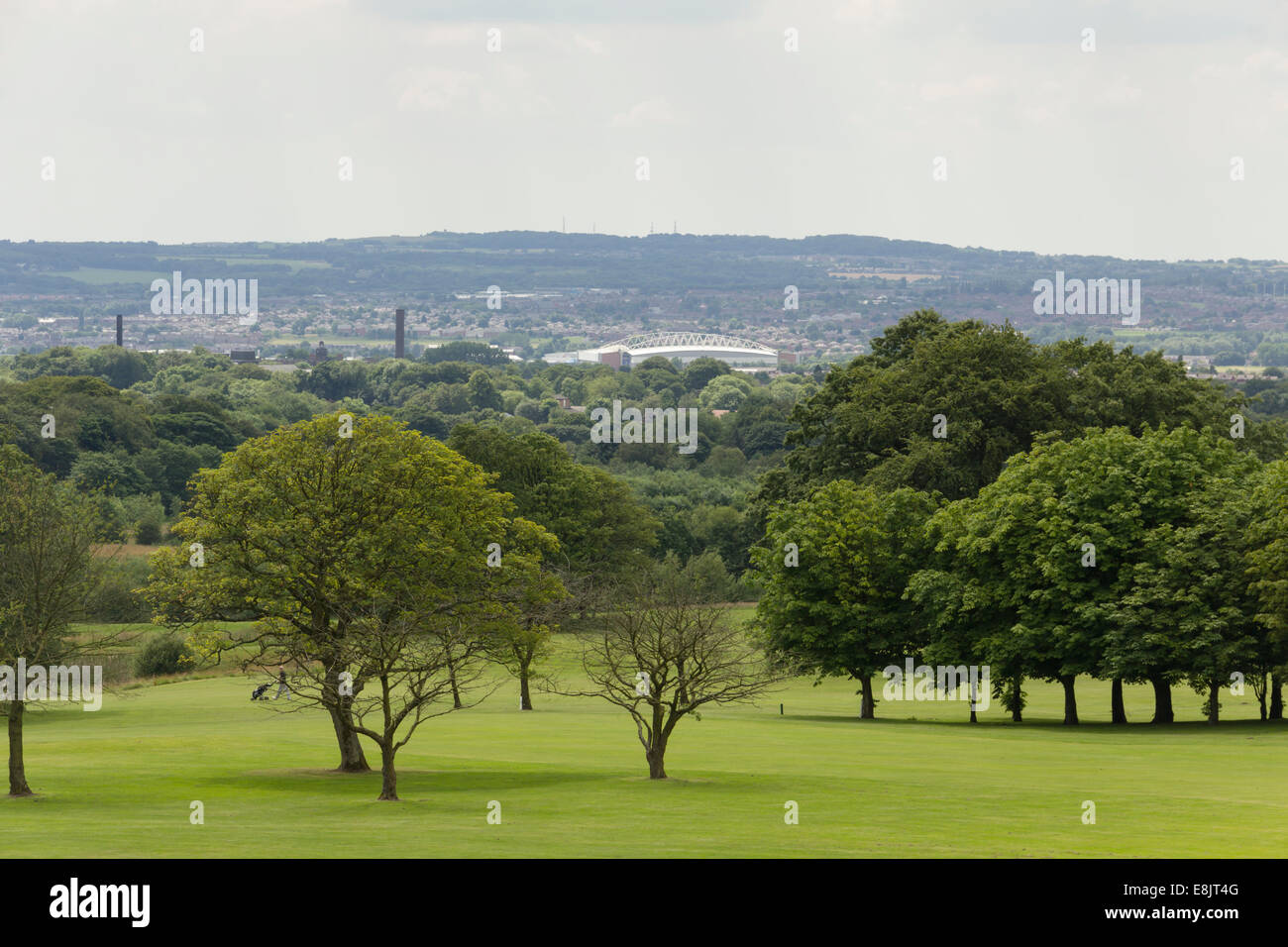 Haigh Hall Balcarres golf course with the DW Stadium, home ground of