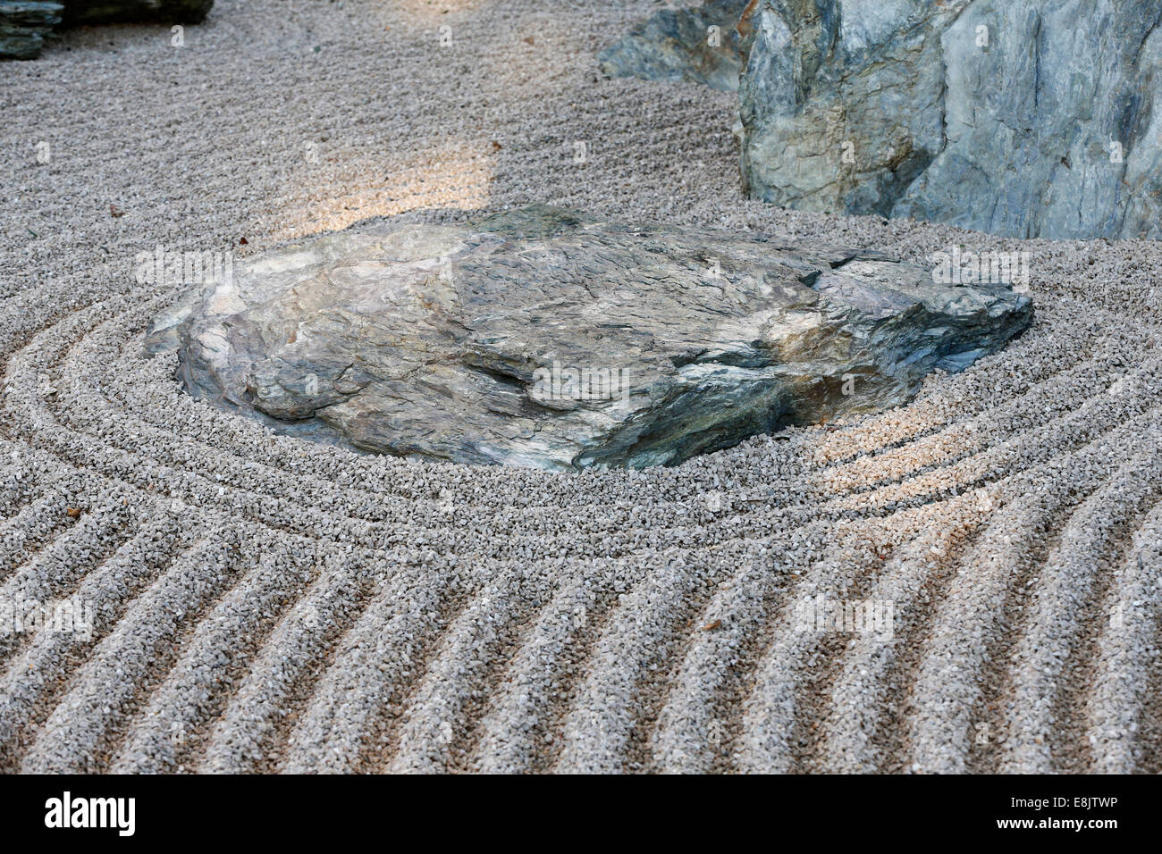 Japanese garden.  Dry landscape. Stock Photo