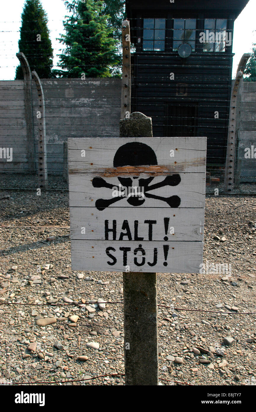 Auschwitz concentration camp Stock Photo