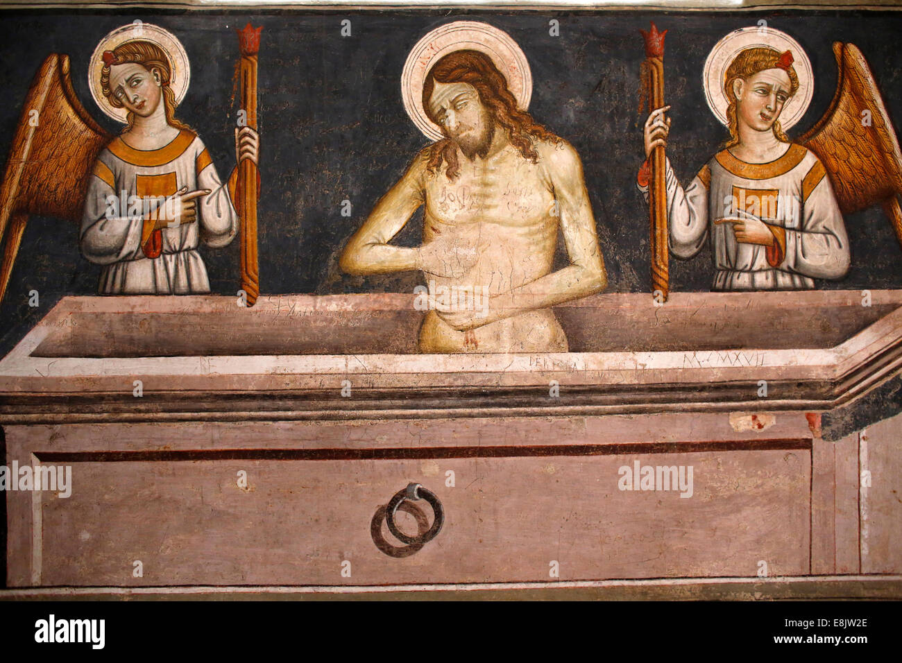 Fresco in the Basilica di Santa Caterina d'Alessandria : Christ's resurrection Stock Photo