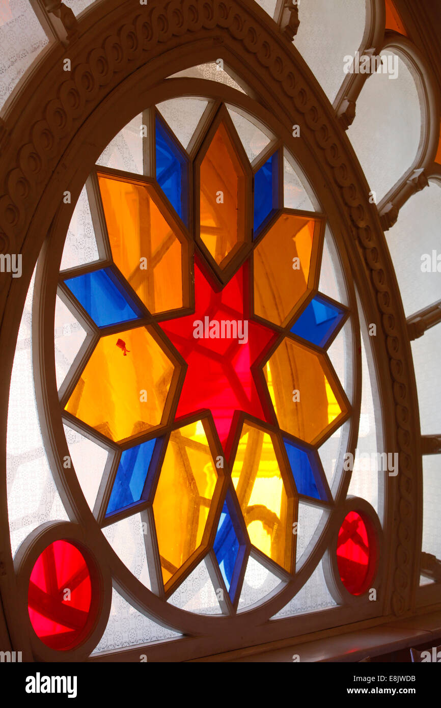 Grand choral synagogue. Stained glass window Stock Photo Alamy