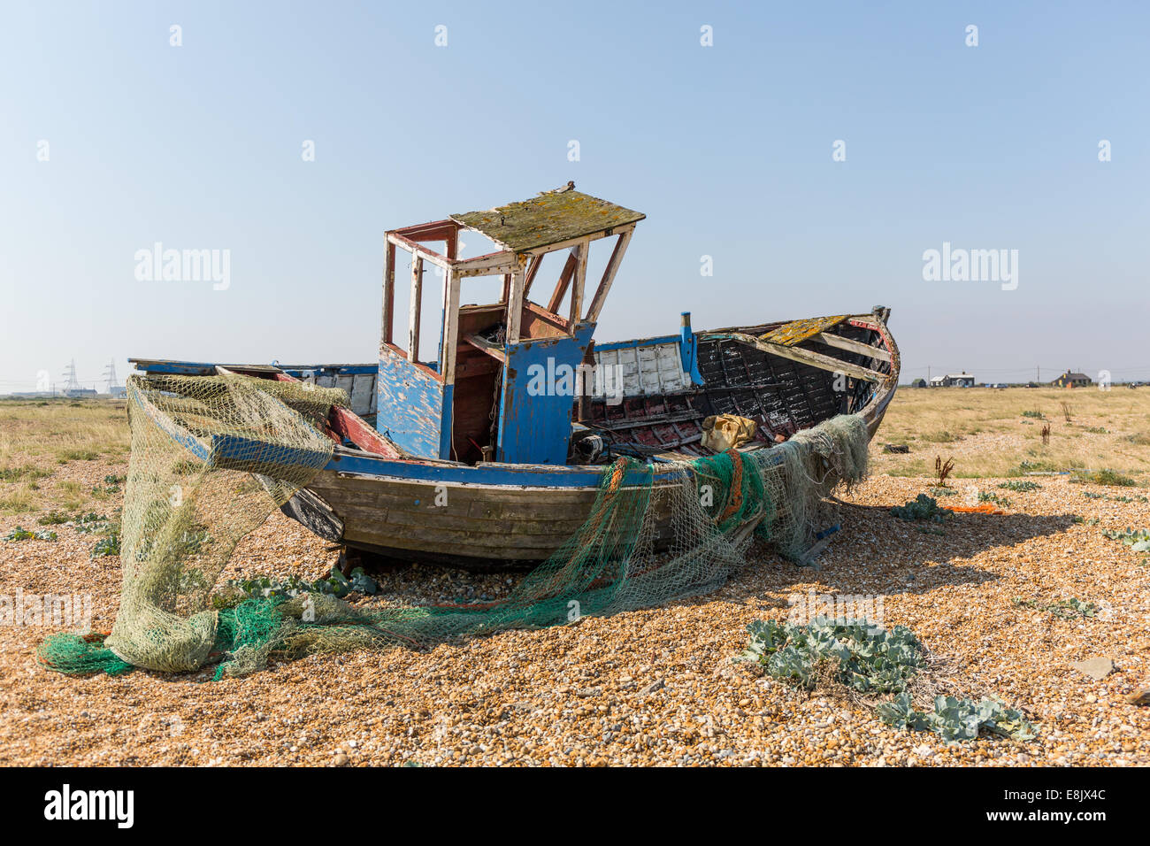 abandoned fishing boat Stock Photo - Alamy