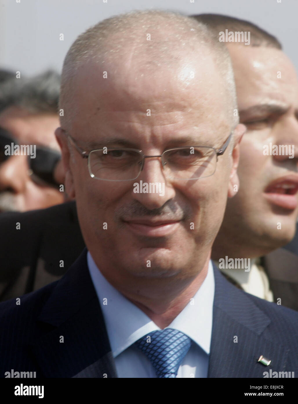 Gaza Strip. 9th Oct, 2014. Palestinian Prime Minister Rami Hamdallah ...