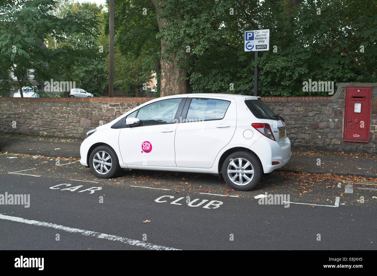 dh  CAR UK Car club reserved parking space Bristol Stock Photo