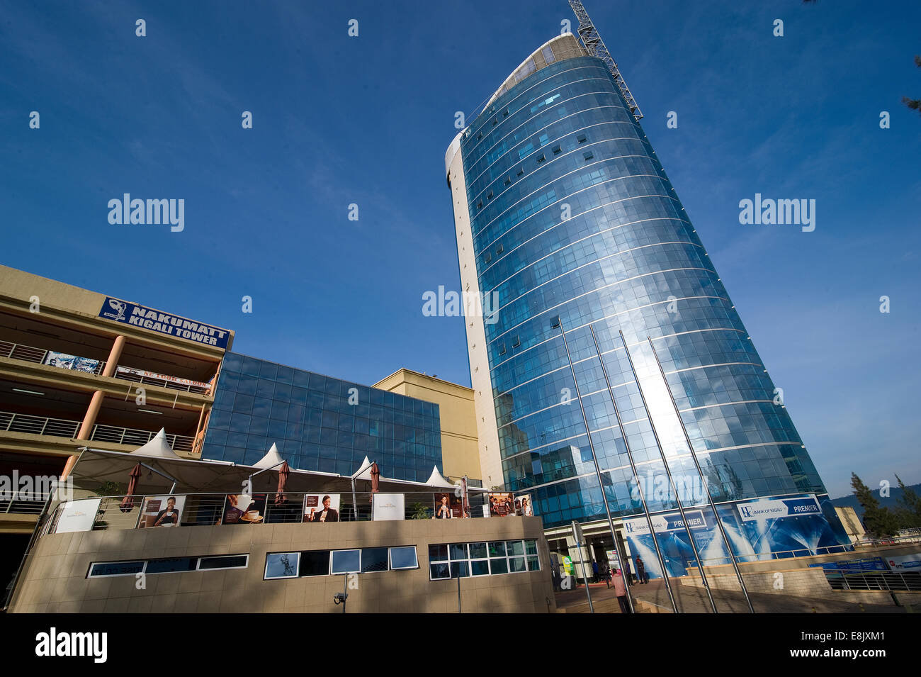 RWANDA, KIGALI: Rwanda's capital city has some really modern parts existing alongside rural areas. Stock Photo