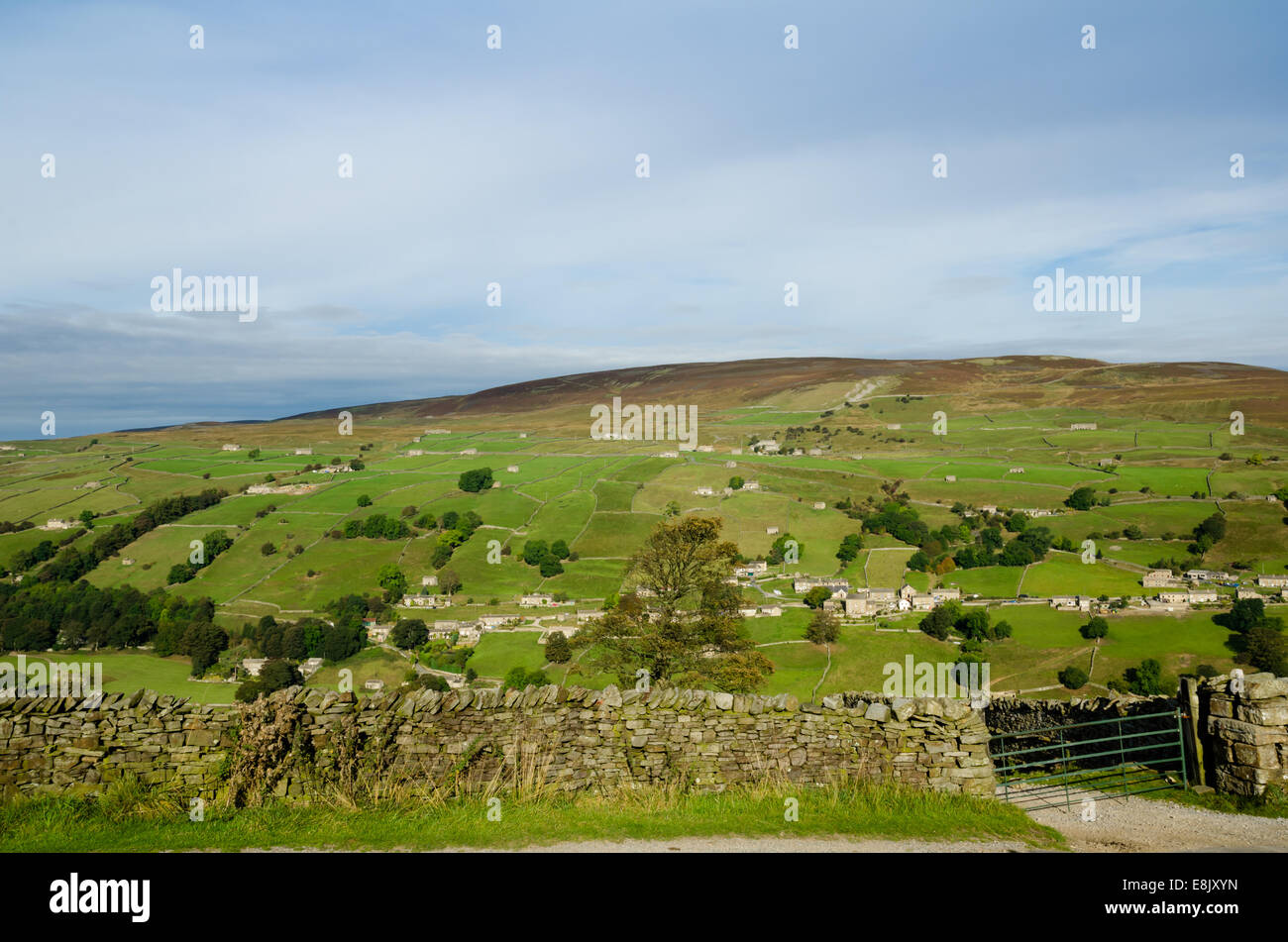 Views of Low Row in in Swaledale Stock Photo