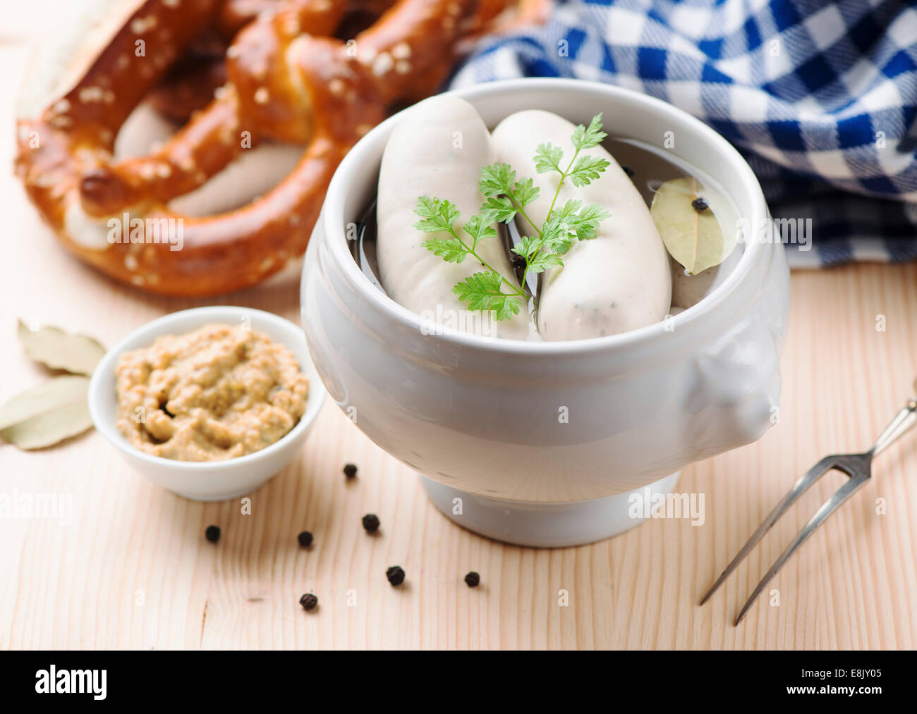 Savoury German Sausages Stock Photo