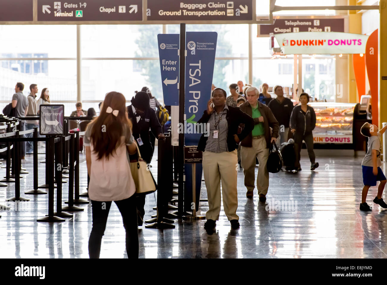 DCA, Reagan National Airport, Washington, DC Passengers in the TSA
