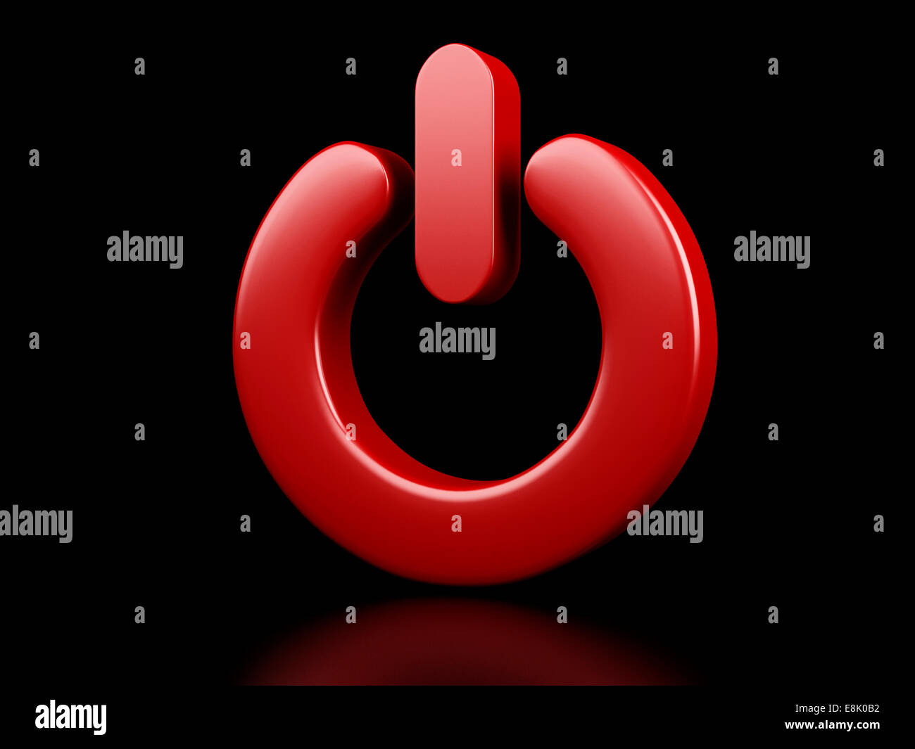 on off power sign on black background. 3d illustration Stock Photo - Alamy
