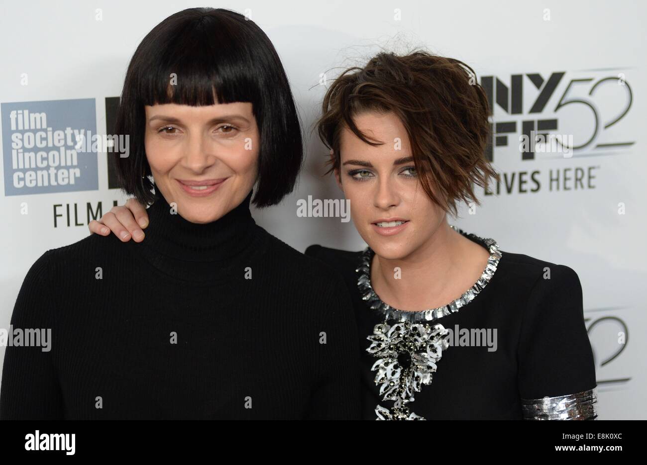 New York, NY, USA. 8th Oct, 2014. Juliette Binoche, Kristen Stewart at arrivals for Clouds of Sils Maria  Premiere at the 52nd New York Film Festival, Alice Tully Hall at Lincoln Center, New York, NY October 8, 2014. Credit:  Kristin Callahan/Everett Collection/Alamy Live News Stock Photo