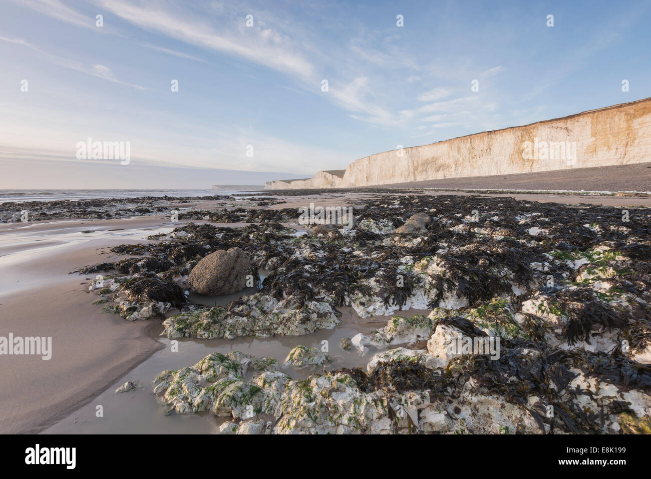 The beach at Birling Gap, Eastbourne, England Stock Photo