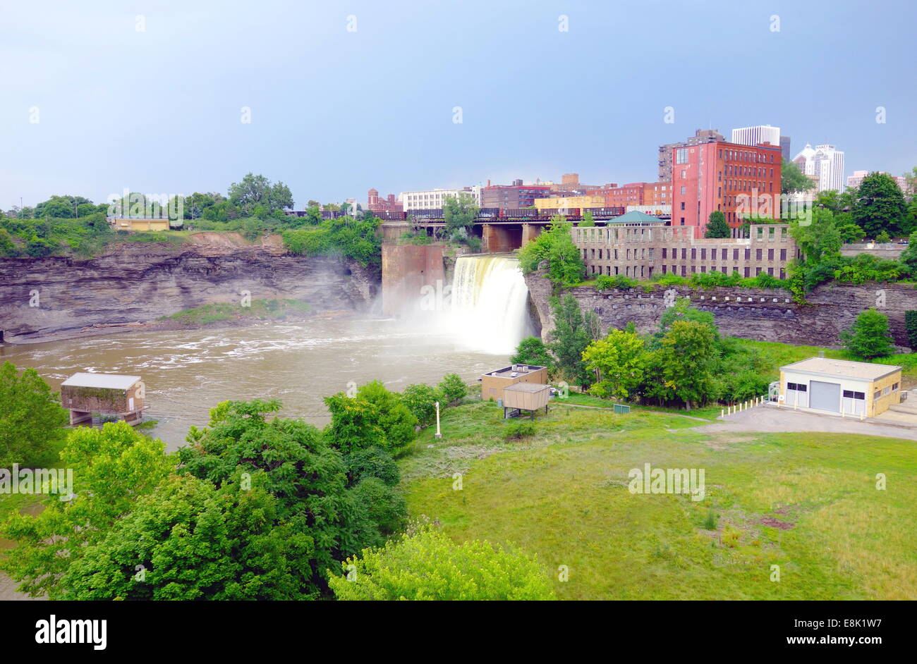 Genesee River High Falls in Rochester, New York Stock Photo Alamy