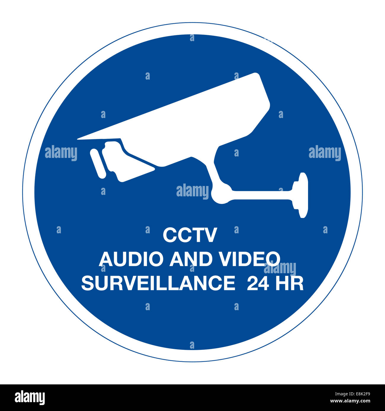 CCTV audio and video surveillance 24 hours sign vector Stock