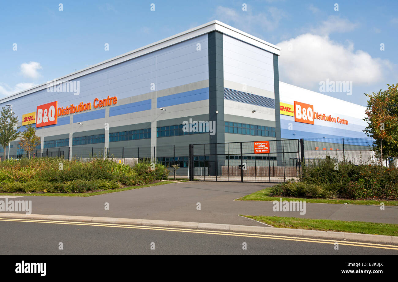 B&Q distribution centre G Park industrial estate, Swindon, England, UK Stock Photo