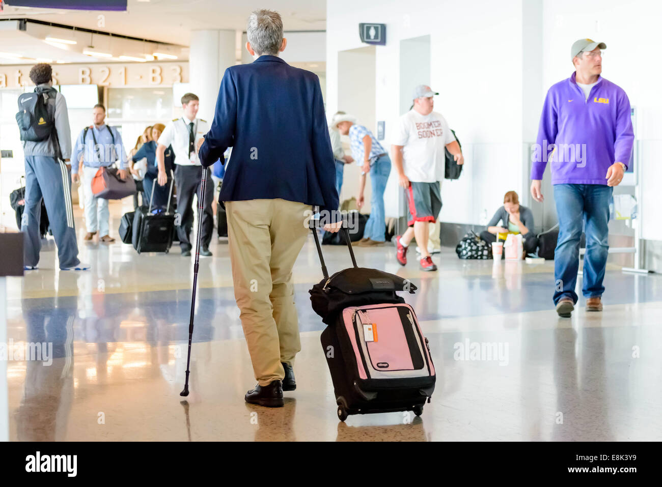 IAH, Houston Intercontinental Airport, Houston, Texas disabled woman