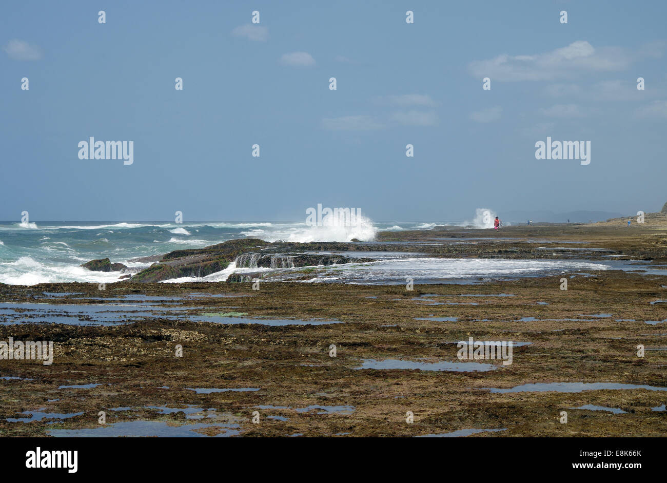 Rock pools at Mission Rocks - iSimangaliso Wetland Park, South Africa Stock Photo