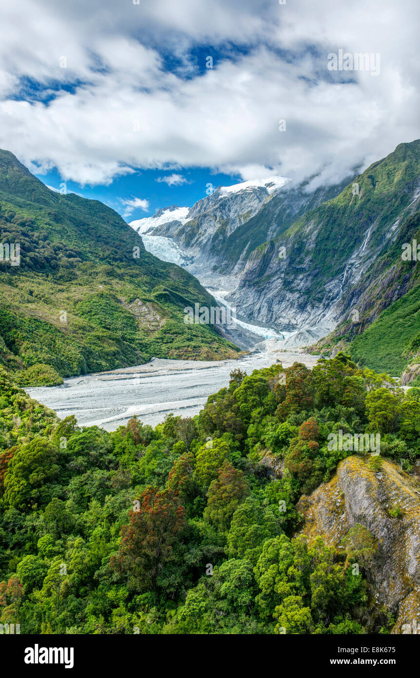 New Zealand, South Island, Westland National Park, Frans Joseph Glacier (Large format sizes available) Stock Photo