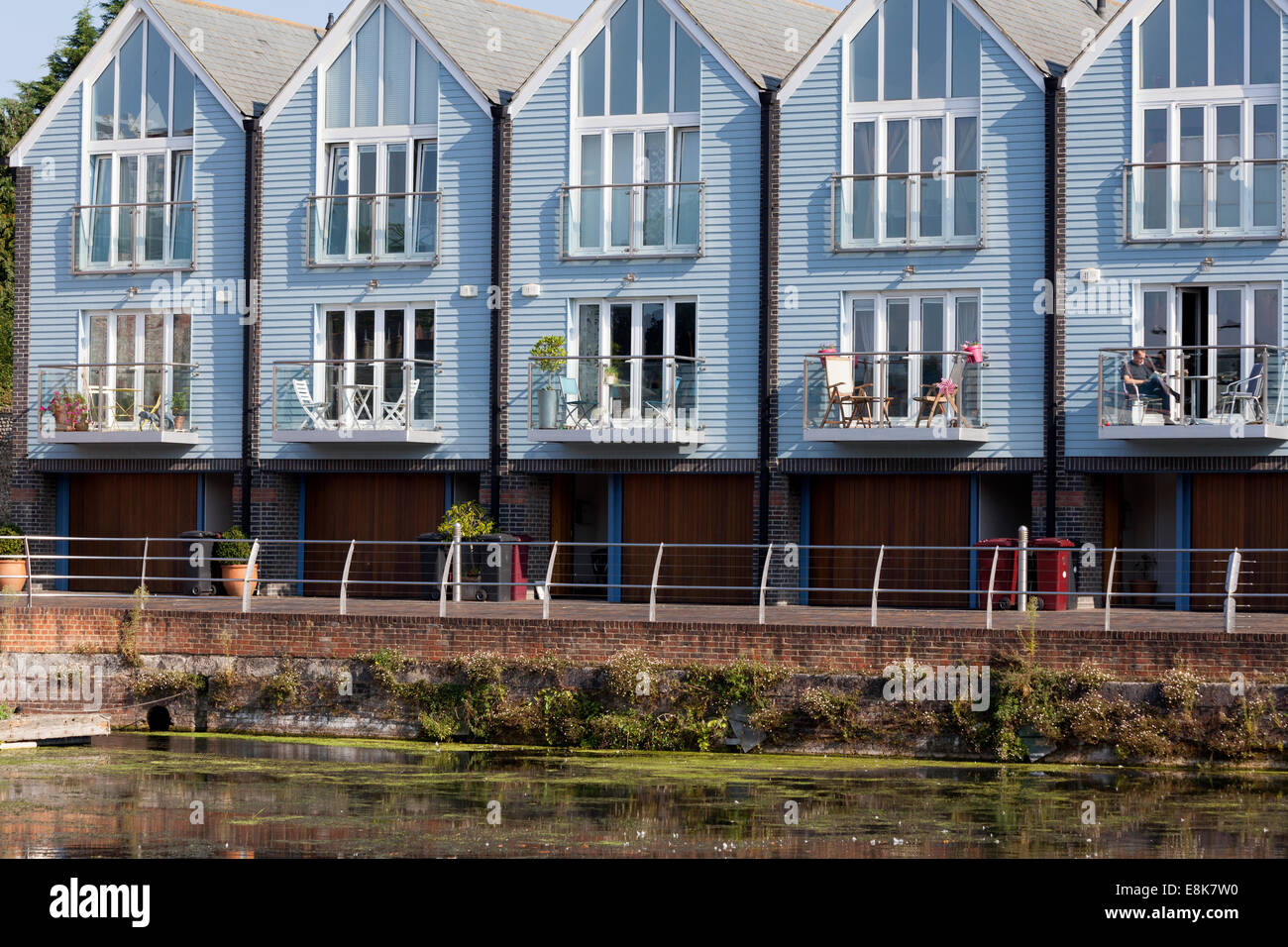 Apartments alongside the canal, Chichester, West Sussex Stock Photo Alamy