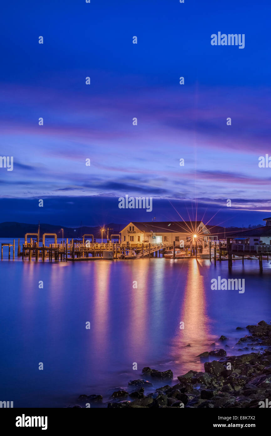 New Zealand, North Island, Paihia, Paihia Pier at Dawn (Large format