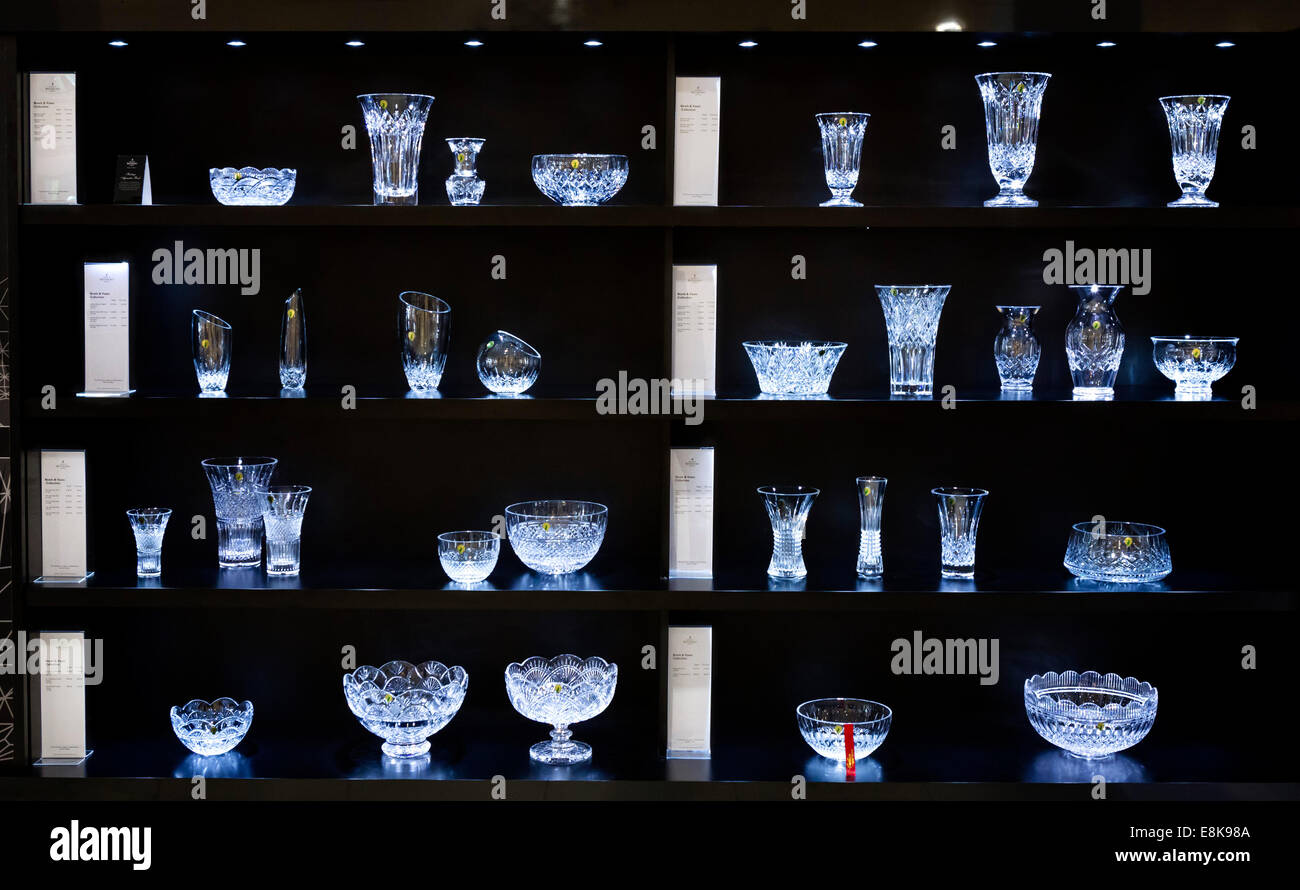 Display Of Bowls And Vases In The Showroom At The Waterford