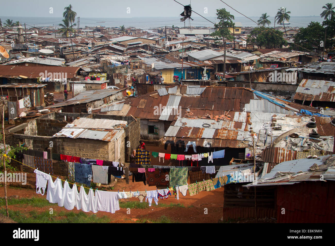 Kroo Bay slum, Freetown, Sierra Leone. Photo © Nile Sprague Stock Photo