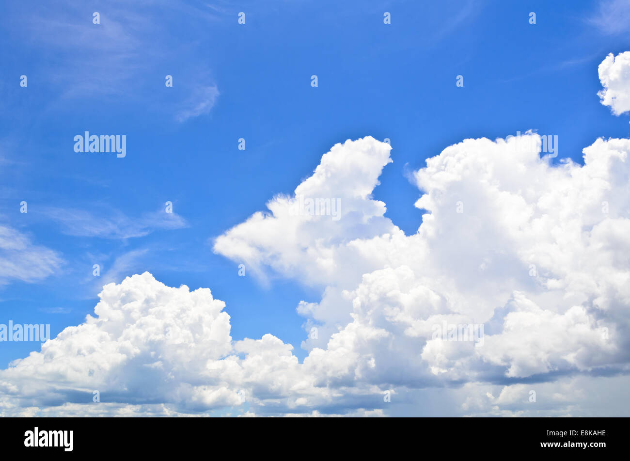 Blue sky with white clouds in the summer Stock Photo - Alamy