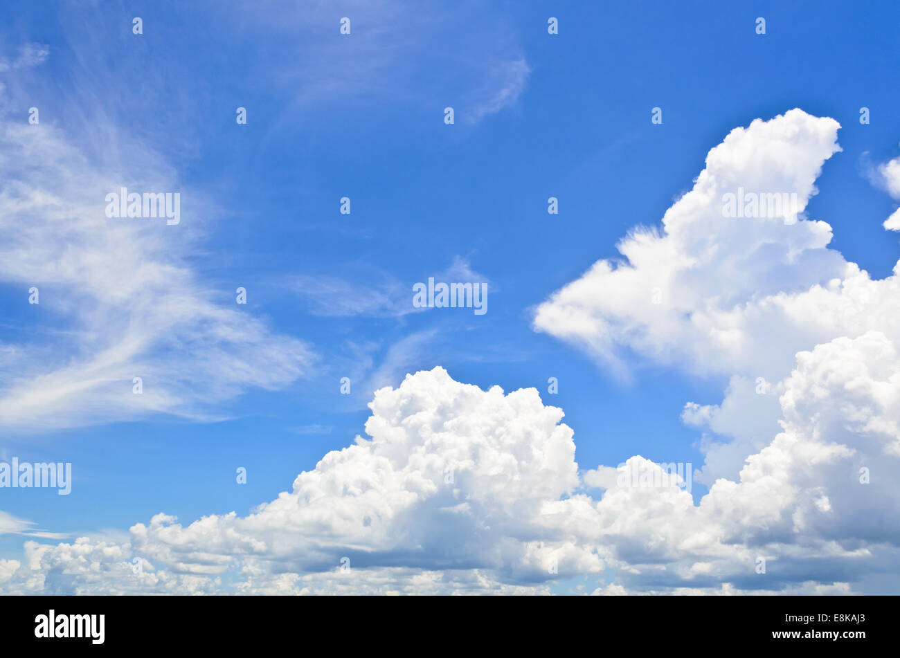 Blue sky with white clouds in the summer Stock Photo - Alamy