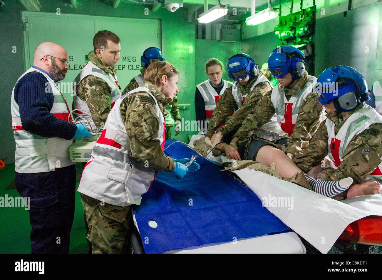 Royal Navy Medical Staff at work onboard RFA Argus, the Royal Navy's ...